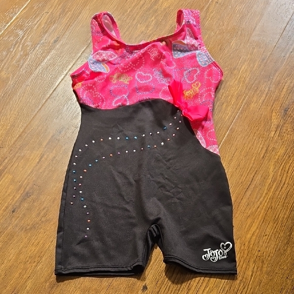 JoJo Siwa Pink and Black Gymnastics Leotard - Picture 1 of 3